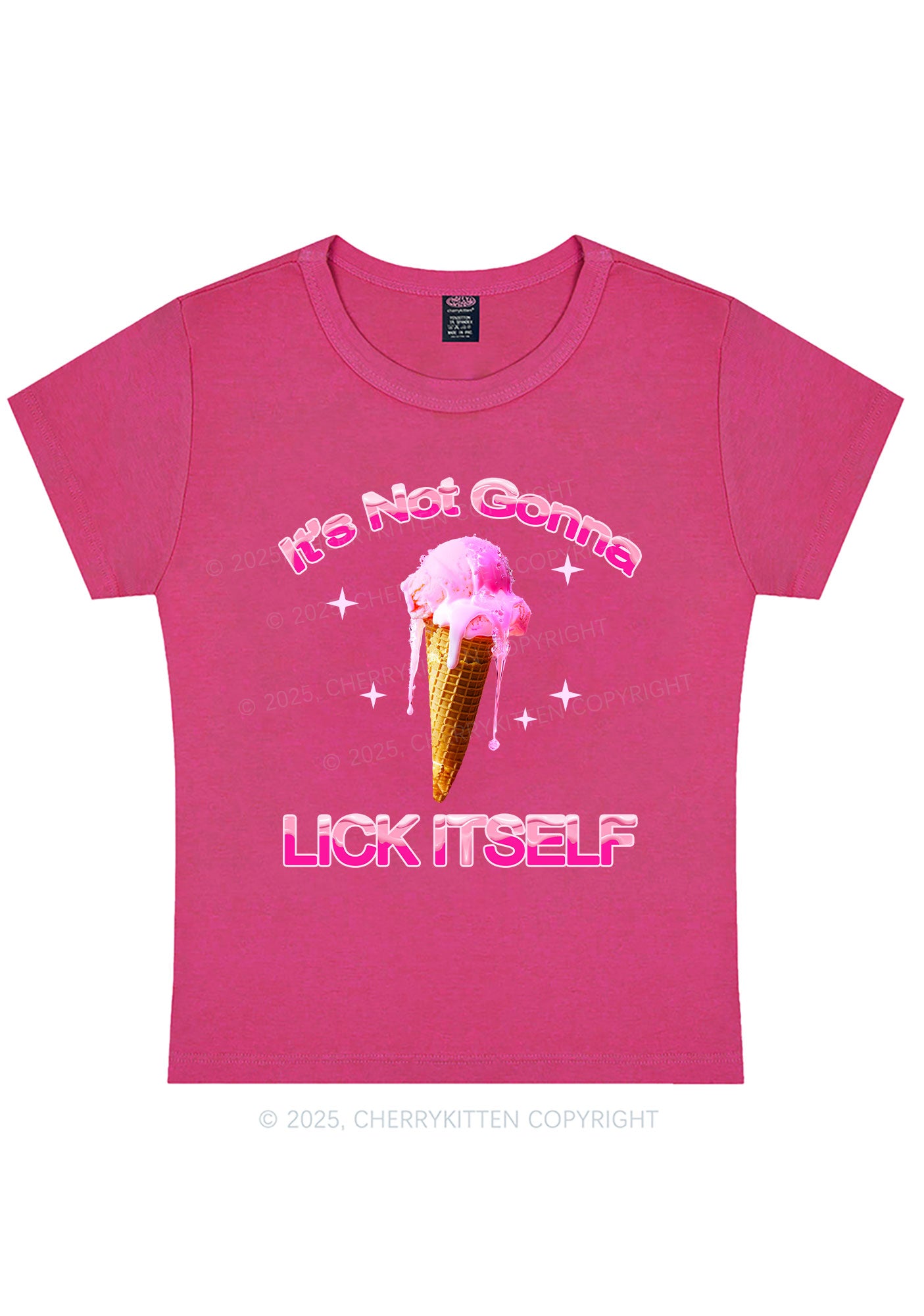 Ice Cream Lick Itself Y2K Baby Tee Cherrykitten