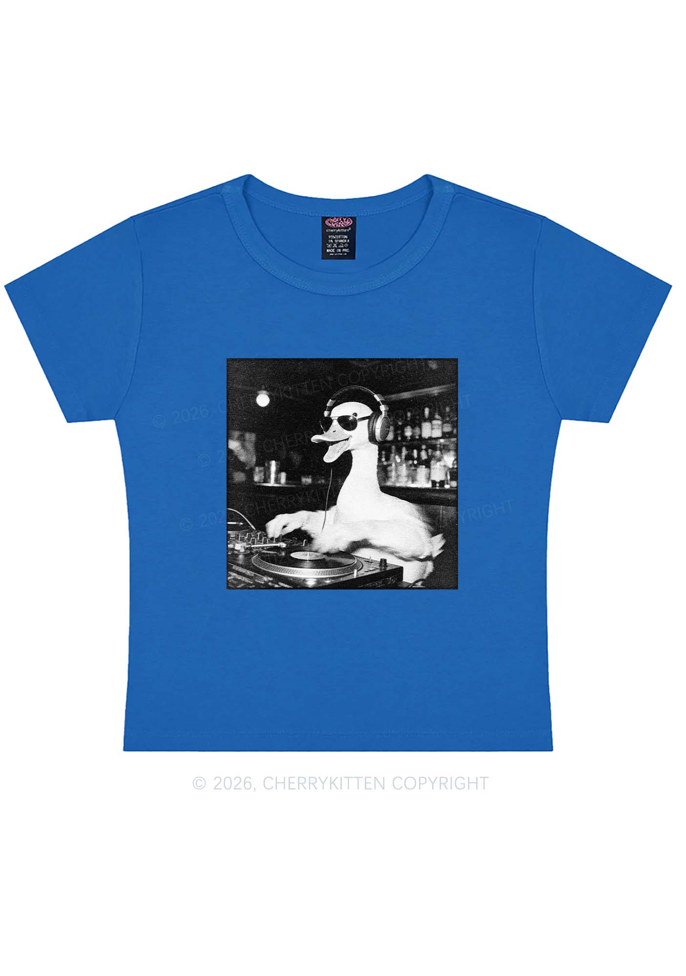 DJ Duck Y2K Baby Tee Cherrykitten