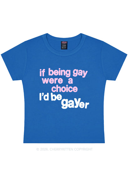 I Would Be Gayer Pride Y2K Baby Tee Cherrykitten