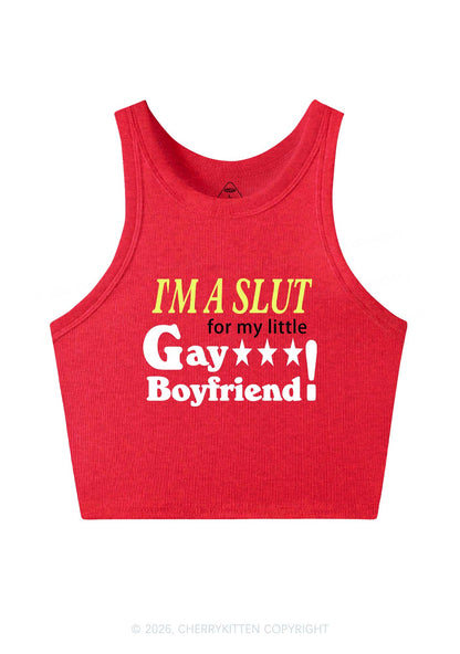Slxt For Gay Boyfriend Pride Y2K Crop Tank Top Cherrykitten