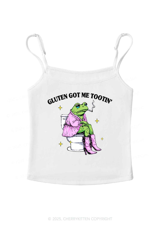 Gluten Got Me Tootin Y2K Spaghetti Strap Cami Cherrykitten