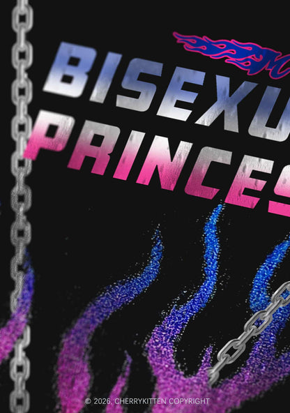 Bisexual Princess Flame Pride Y2K Sport Jersey Tank Cherrykitten