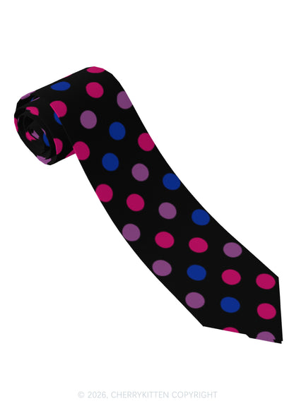 Bisexual Dots Pride Y2K Necktie Cherrykitten