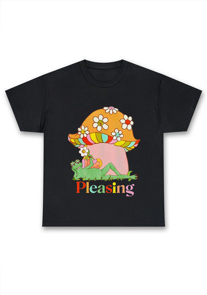 Pleasing Flowers Mushroom Frog Chunky Shirt