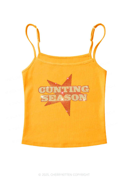 Rhinestone Cxxting Season Y2K Spaghetti Strap Cami Cherrykitten