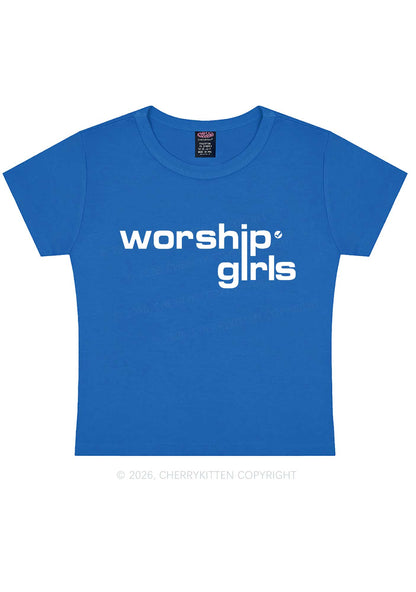 Worship Girls Pride Y2K Baby Tee Cherrykitten