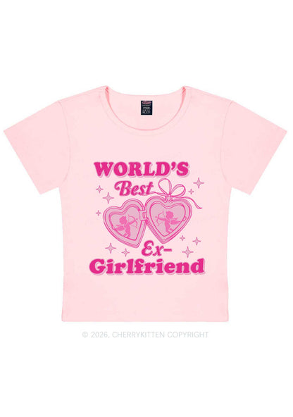 Worlds Best Ex GF Valentine's Day Y2K Baby Tee Cherrykitten