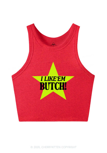I Like Butch Pride Y2K Crop Tank Top Cherrykitten