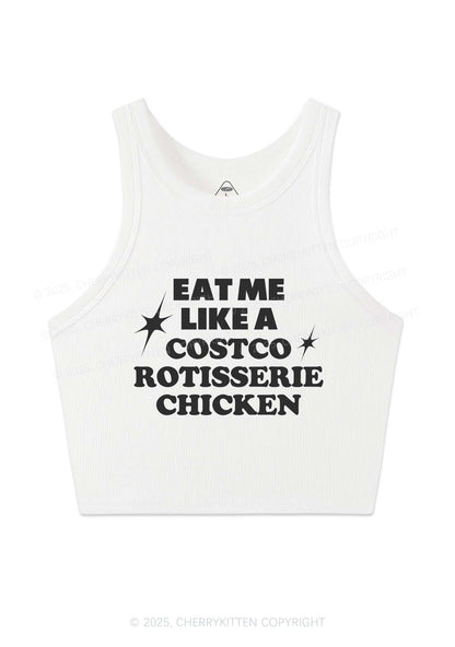 Eat Me Like Chicken Y2K Crop Tank Top Cherrykitten