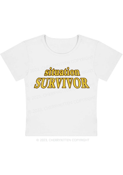 Curvy Situation Survivor Y2K Baby Tee Cherrykitten