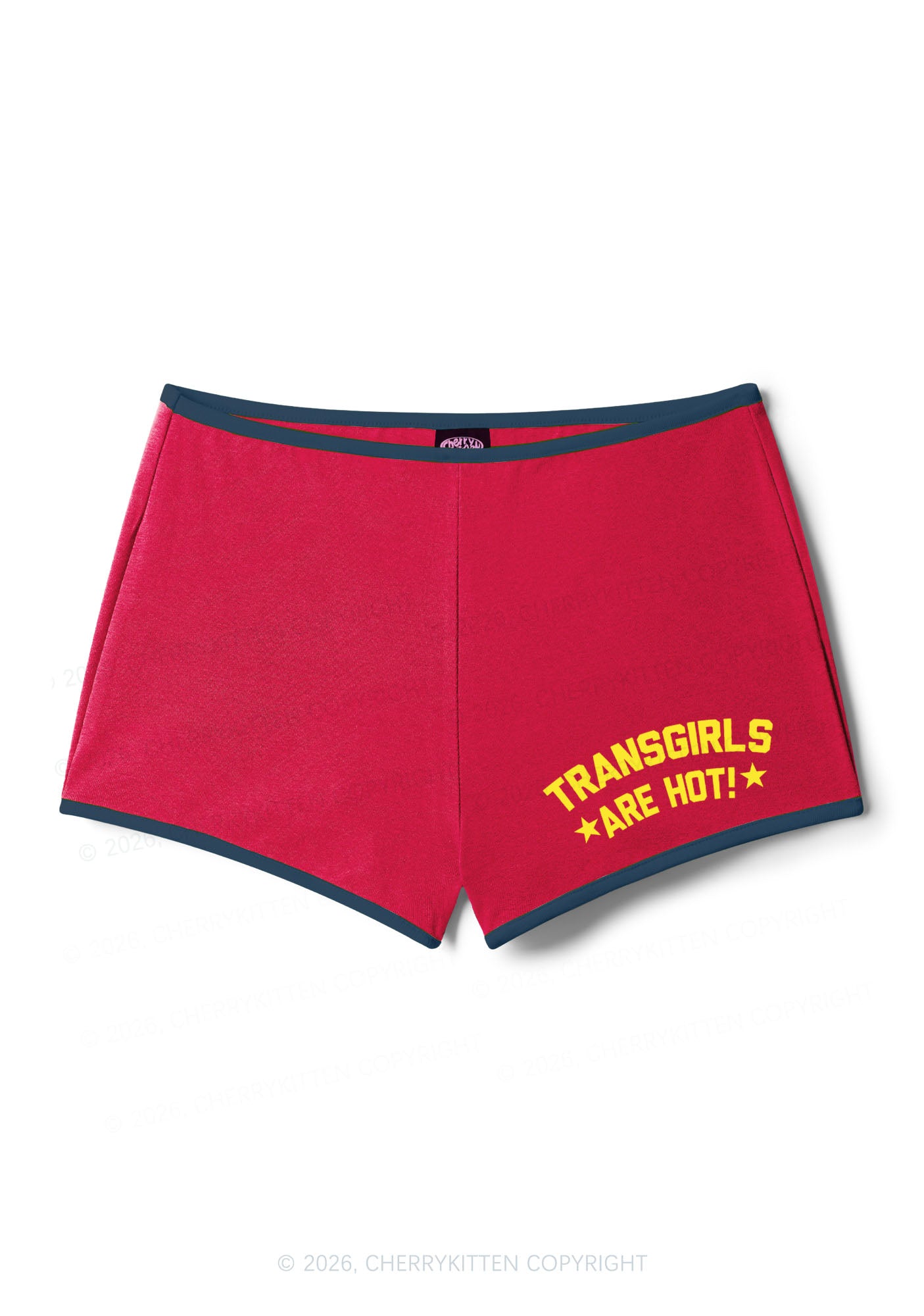Transgirls Are Hot Pride Y2K Booty Shorts Cherrykitten