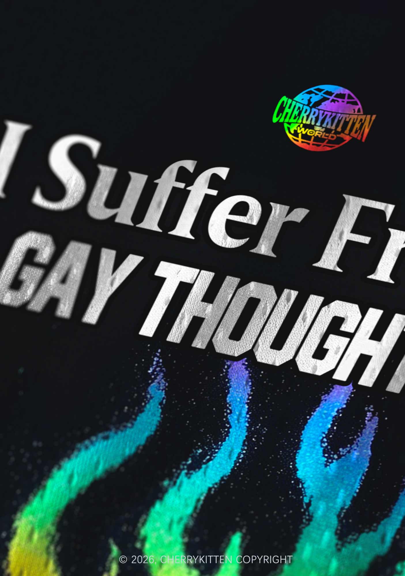 Gay Thoughts Rainbow Flame Pride Y2K Sport Jersey Tank Cherrykitten