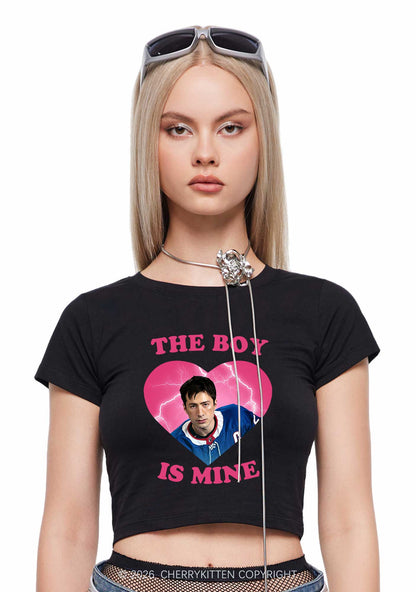 The Boy Is Mine HR Y2K Baby Tee Cherrykitten