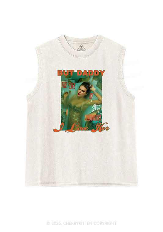 But Daddy Love TS Y2K Washed Muscle Tank Cherrykitten