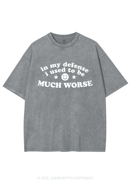 Much Worse Y2K Shirts Washed Tee Cherrykitten
