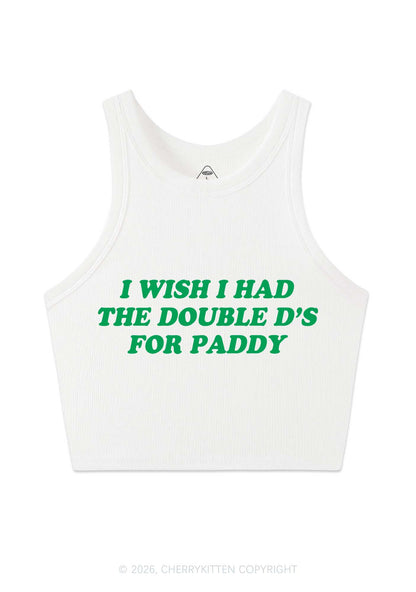 I Wish I Had Double Ds St Patricks Y2K Crop Tank Top Cherrykitten