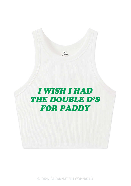 I Wish I Had Double Ds St Patricks Y2K Crop Tank Top Cherrykitten