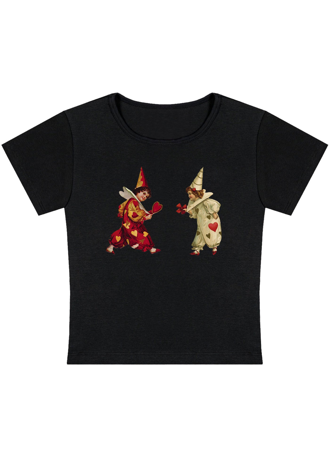 Curvy Heart Bow Knot Kids Baby Tee