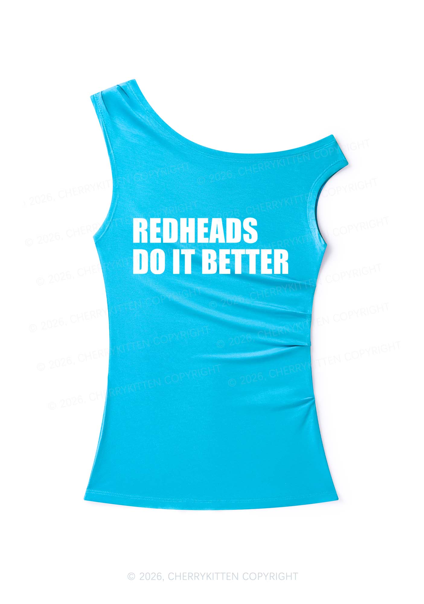 Redheads Do It Better Y2K Off Shoulder Tank Top Cherrykitten