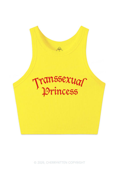 Transsexual Princess Pride Y2K Crop Tank Top Cherrykitten
