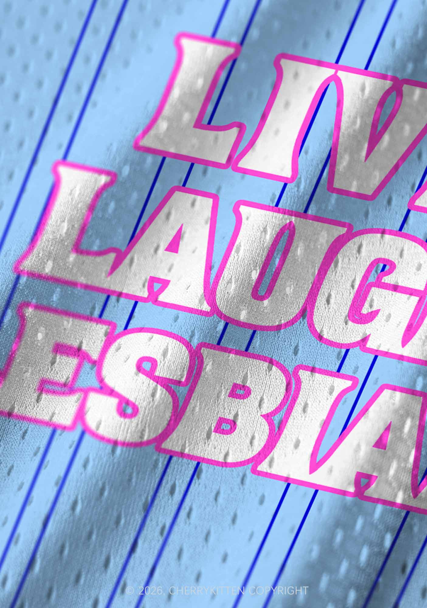 Blue Live Laugh Lesbian Pride Y2K Sport Jersey Tank Cherrykitten