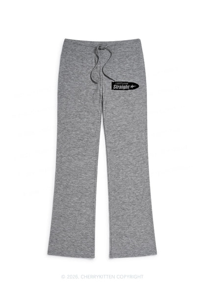 I Just Look Straight Pride Y2K Low Rise Drawstring Flare Pants Cherrykitten