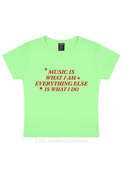 Music Is What I Am Y2K Baby Tee Cherrykitten