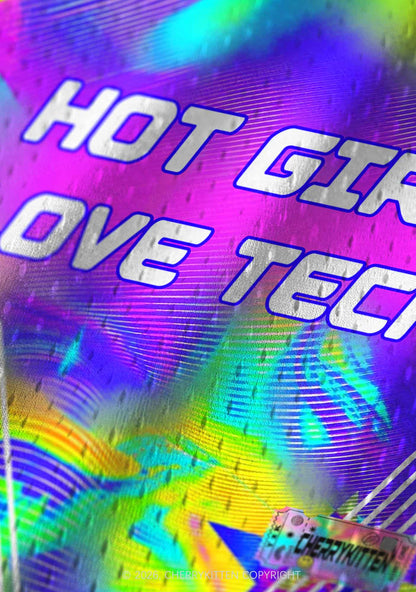 Hot Girls Love Techno Thermal Y2K Sport Jersey Tank Cherrykitten