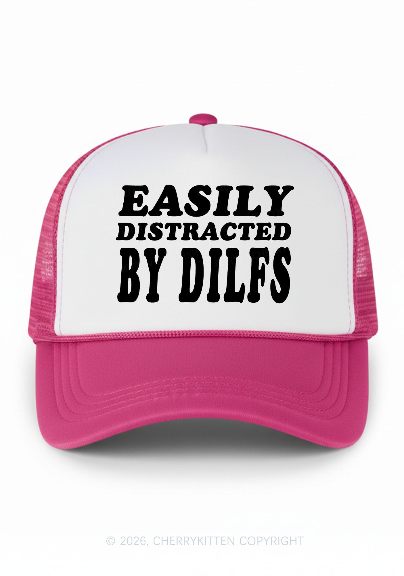 Easily Distracted By Dxxfs Y2K Colorblock Trucker Hat Cherrykitten