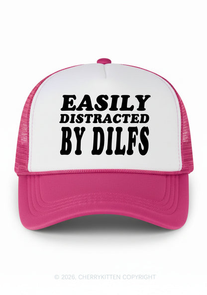 Easily Distracted By Dxxfs Y2K Colorblock Trucker Hat Cherrykitten