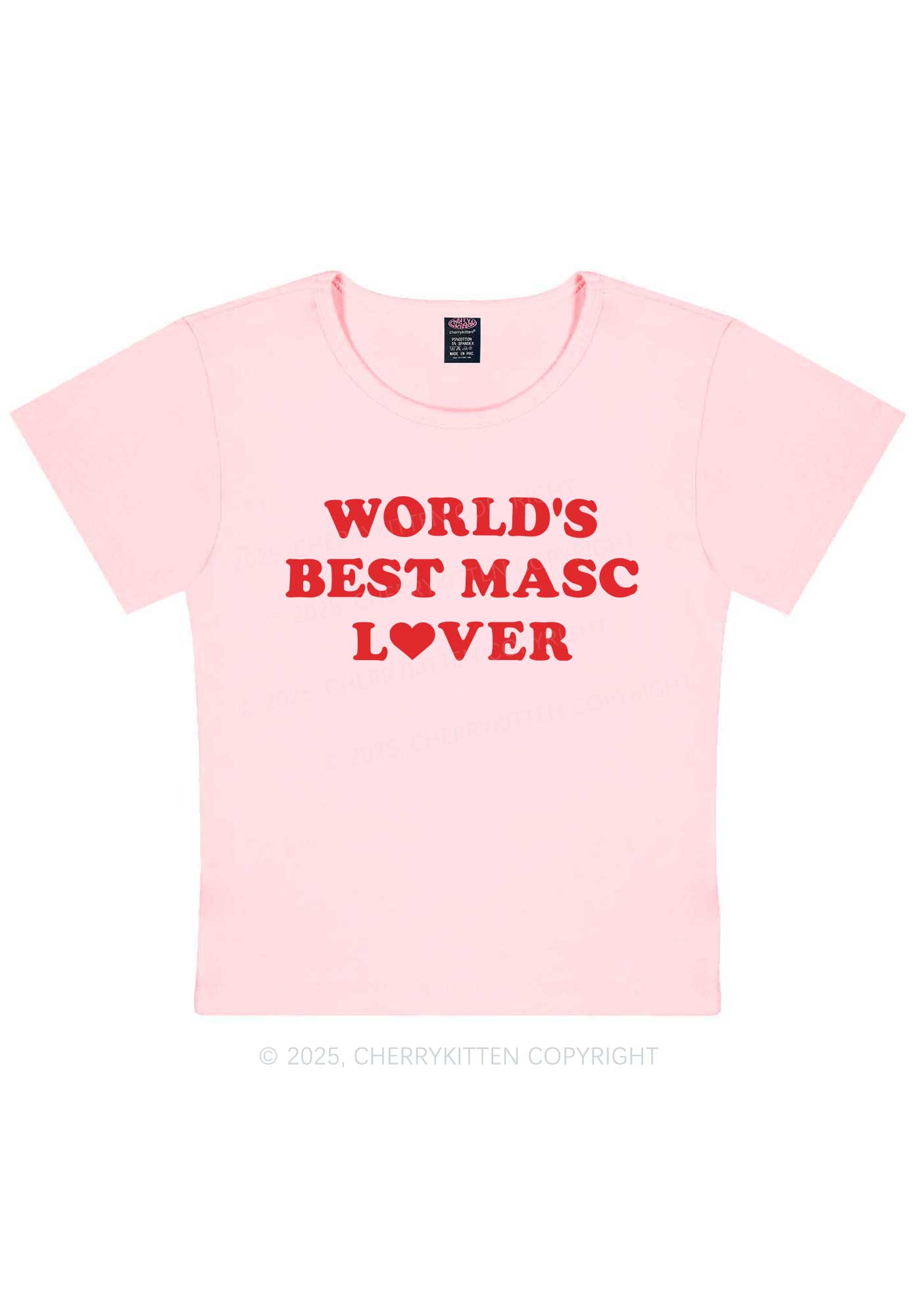 Worlds Best Masc Lover Pride Y2K Baby Tee Cherrykitten