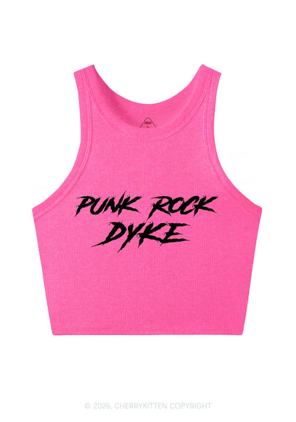 Punk Rock Dyke Pride Y2K Crop Tank Top Cherrykitten