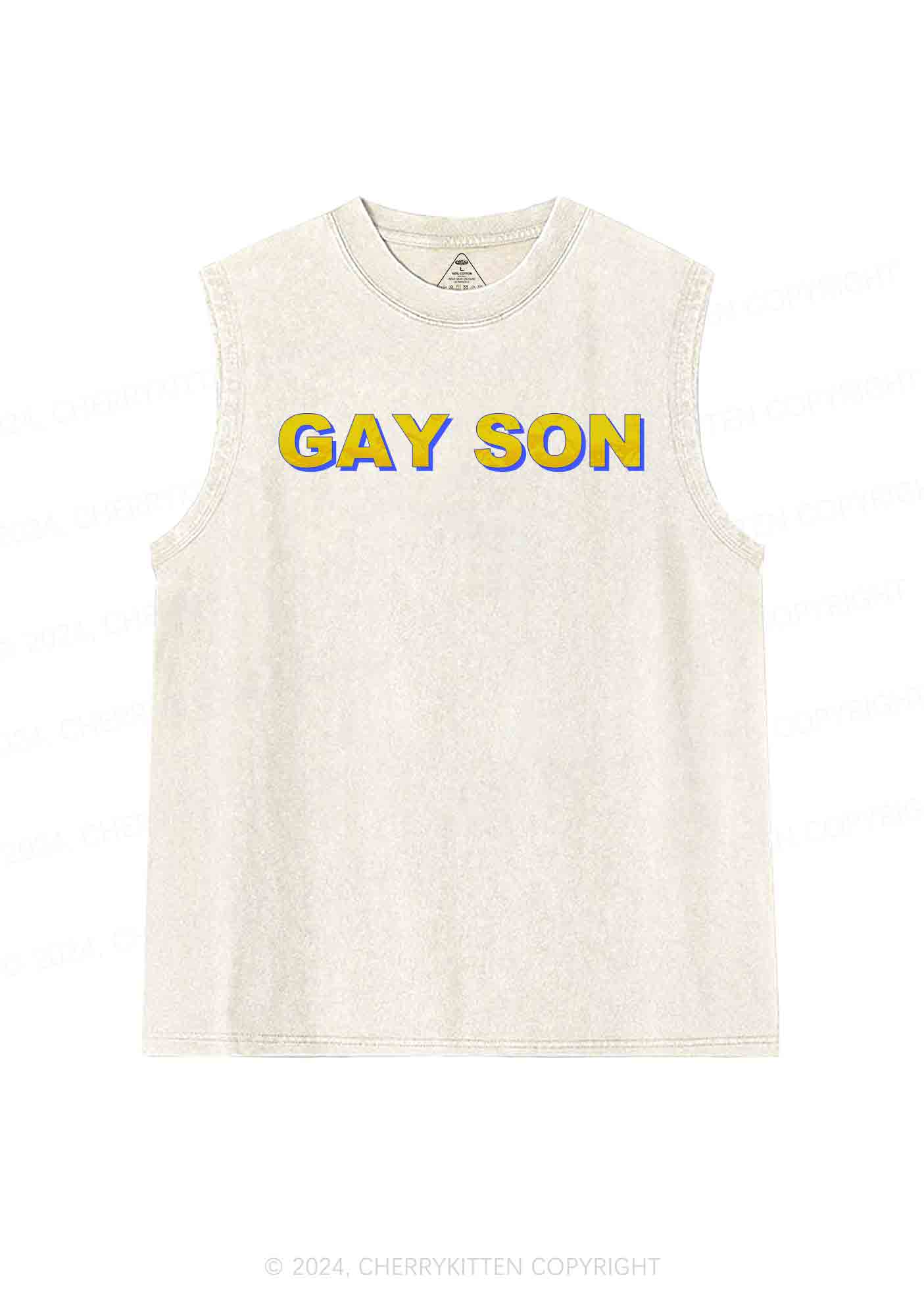 Gay Son Y2K Washed Tank Cherrykitten