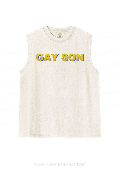 Gay Son Y2K Washed Tank Cherrykitten