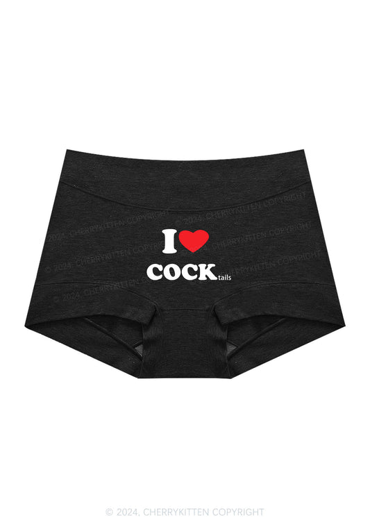 I Love Cocktails Y2K Mid Rise Waist Boyshort Cherrykitten