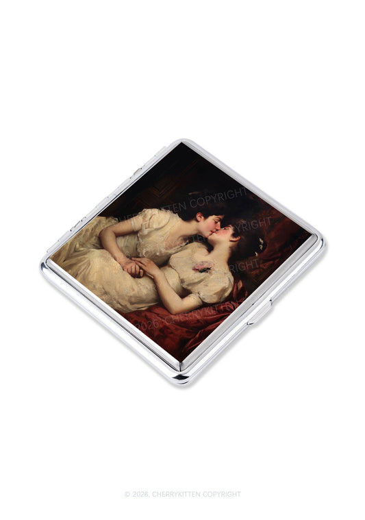 Vintage Women Kissing Pride Y2K Cigarette Case Cherrykitten