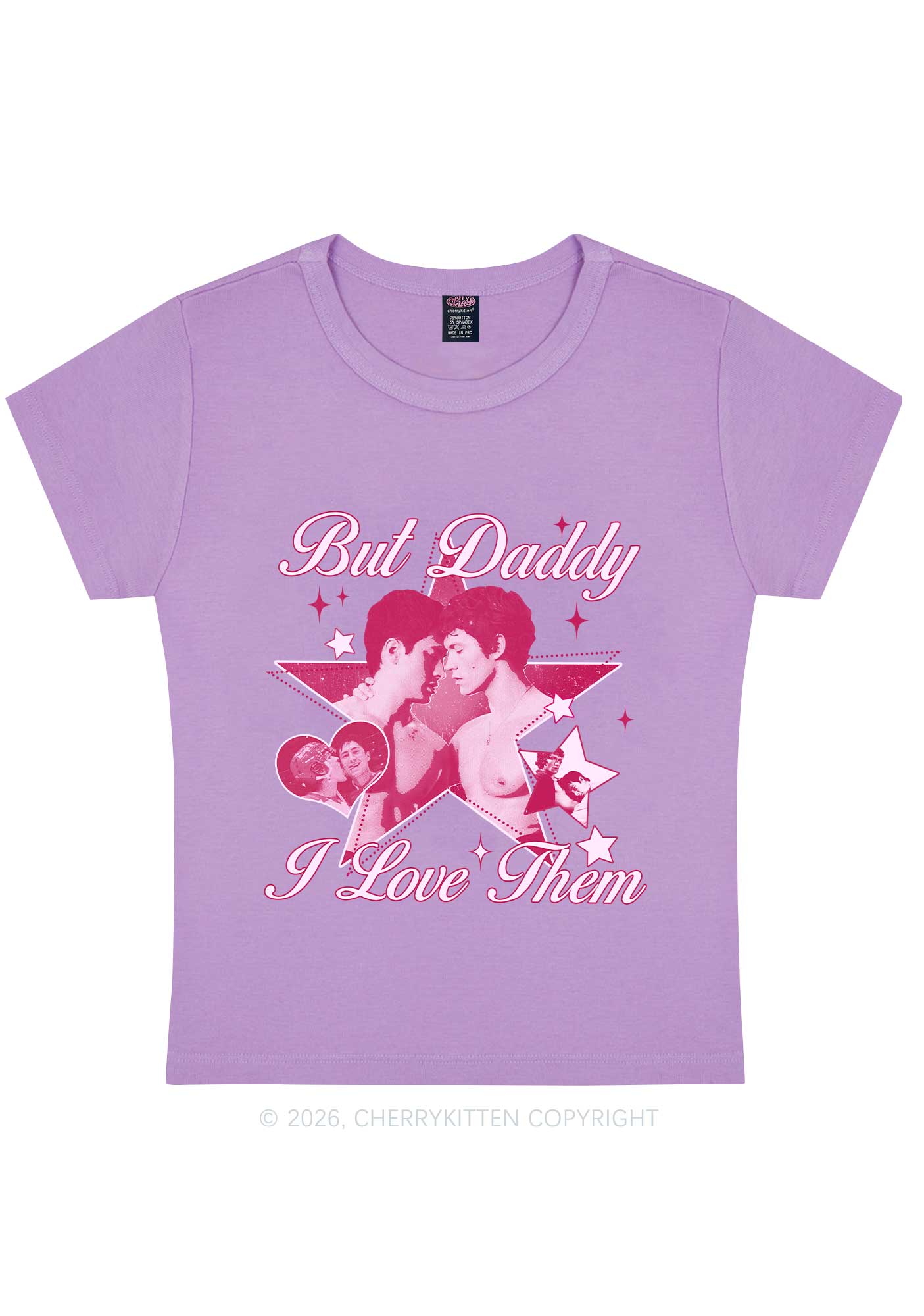 But Daddy I Love Them Star HR Y2K Baby Tee Cherrykitten