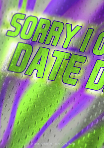 Sorry I Only Date DJ Y2K Sport Jersey Tank Cherrykitten