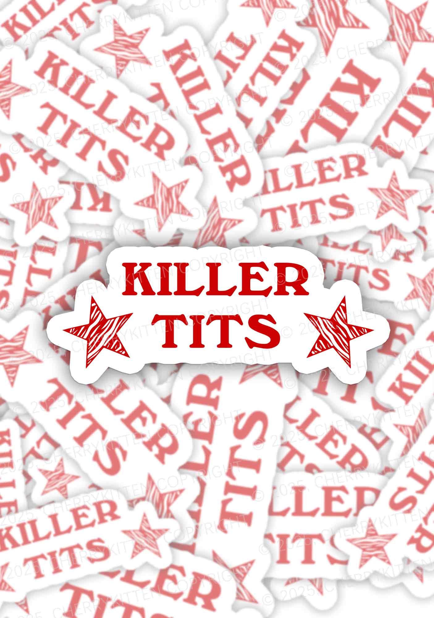 Killer Txts 1Pc Y2K Sticker Cherrykitten
