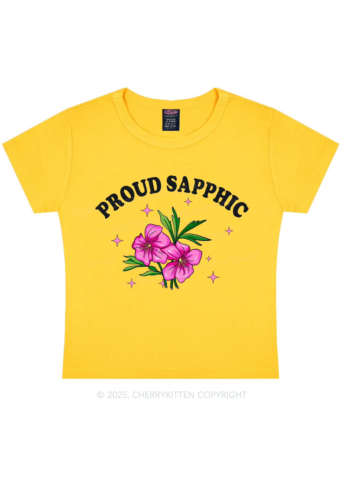 Proud Sapphic Y2K Baby Tee Cherrykitten