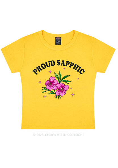 Proud Sapphic Y2K Baby Tee Cherrykitten