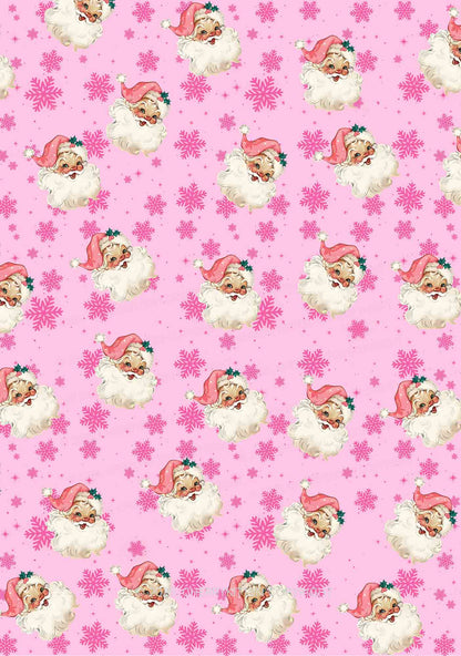 Christmas Pink Santa Y2K Print Mini Skirt Cherrykitten