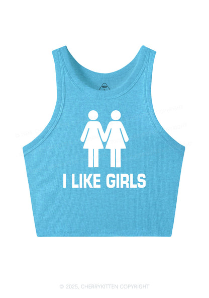 I Like Girls Pride Y2K Crop Tank Top Cherrykitten