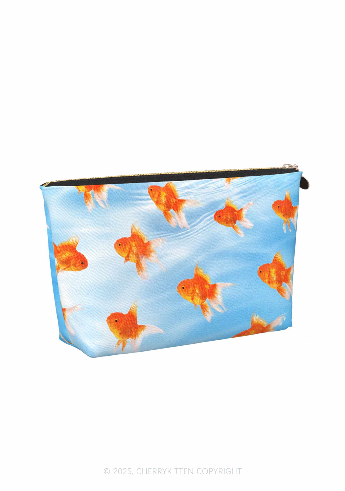 Goldfish Y2K Leather Makeup Bag Cherrykitten