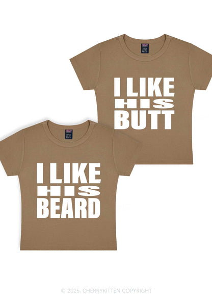 I Like His Beard Y2K Valentine's Day Baby Tee Cherrykitten