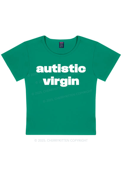Autistic Virgin Y2K Baby Tee Cherrykitten