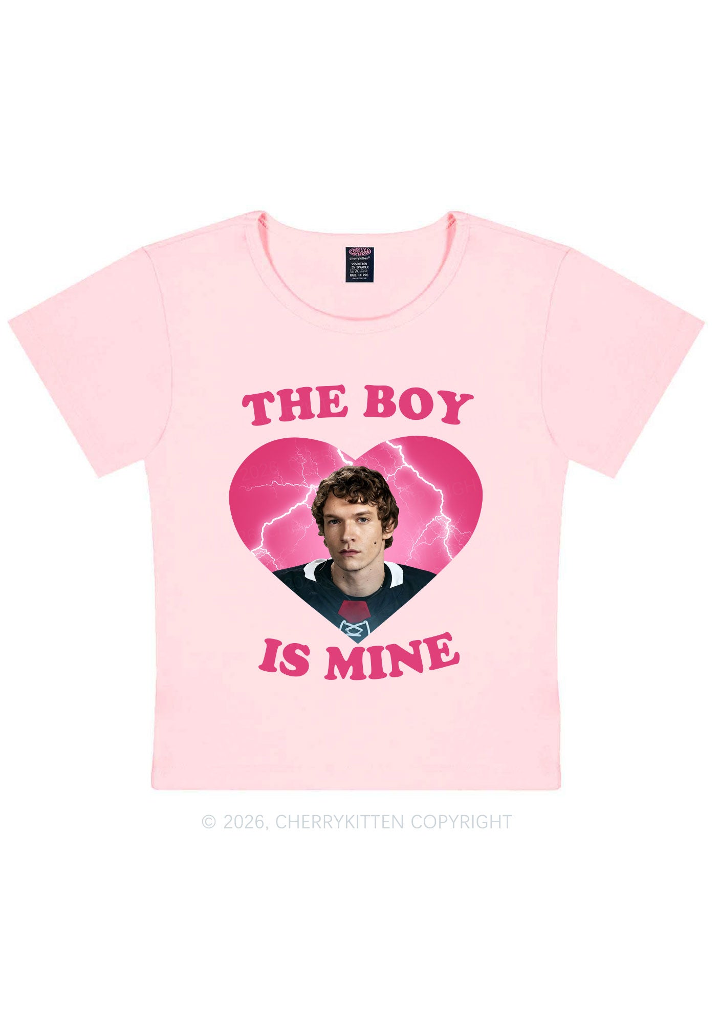 The Boy Is Mine CS Y2K Baby Tee Cherrykitten