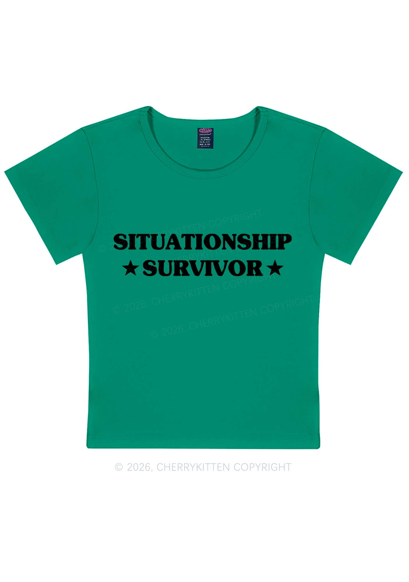 Situationship Survivor Y2K Baby Tee Cherrykitten