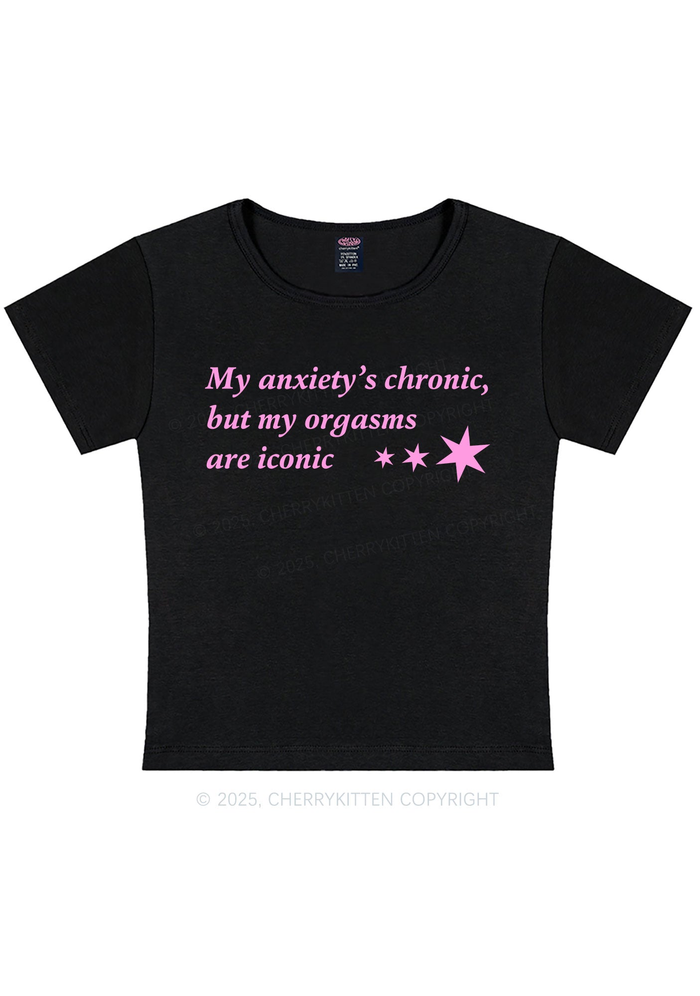 Anxiety Chronic Y2K Baby Tee Cherrykitten