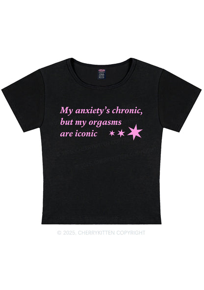 Anxiety Chronic Y2K Baby Tee Cherrykitten